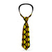 Buckle-Down Necktie - Mustache Happy Face Black/Yellow/Brown Neckties Buckle-Down   