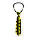 Buckle-Down Necktie - Mustache Happy Face2 Black/Yellow/Black Neckties Buckle-Down   