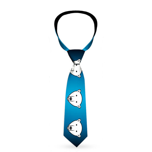 Buckle-Down Necktie - Polar Bear Repeat Black/Blue Fade Neckties Buckle-Down   