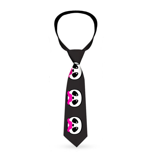 Buckle-Down Necktie - Panda Face w/Pink Mustache Neckties Buckle-Down   