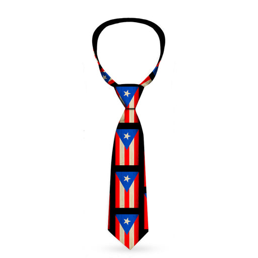 Buckle-Down Necktie - Puerto Rico Flag Weathered Neckties Buckle-Down   