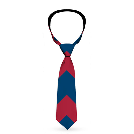 Buckle-Down Necktie - Chevron2 Red/Navy Neckties Buckle-Down   