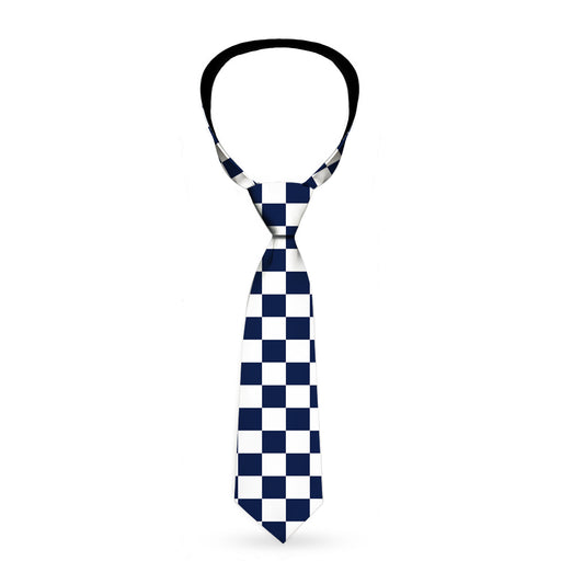 Buckle-Down Necktie - Checker Midnight Blue/White Neckties Buckle-Down   