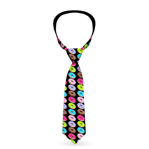 Buckle-Down Necktie - Sprinkle Donuts Black/Multi Color Neckties Buckle-Down   