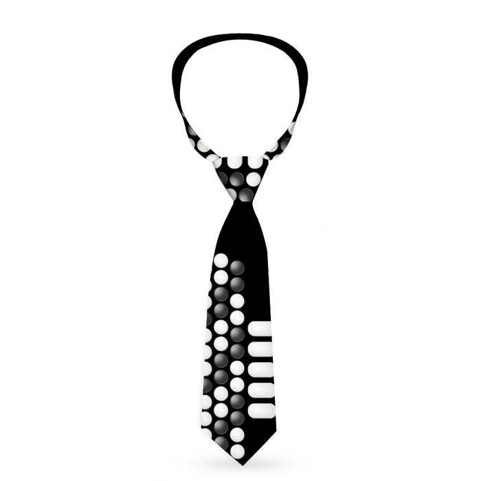 Necktie Standard - Accordion Black/White/Grays Neckties Buckle-Down   