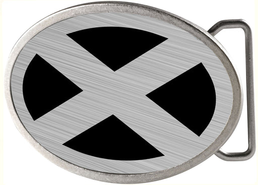 MARVEL X-MEN 

X-Men Logo Brushed Silver/Black - Chrome Oval Rock Star Buckle Belt Buckles Marvel Comics   