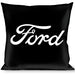 Pillow - THROW - FORD Script Centered Black/White Throw Pillows Ford   