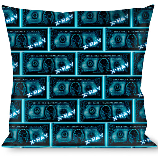Buckle-Down Throw Pillow - $1 Bill X-Ray Throw Pillows Buckle-Down   