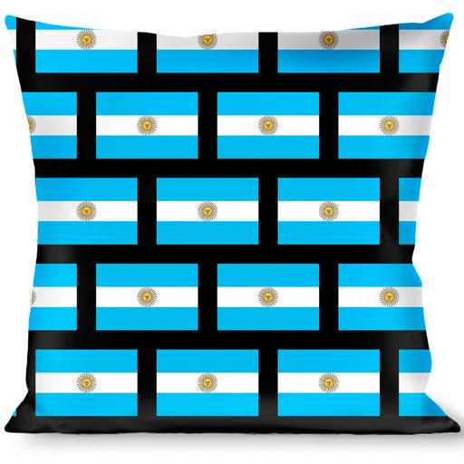Buckle-Down Throw Pillow - Argentina Flags Throw Pillows Buckle-Down   