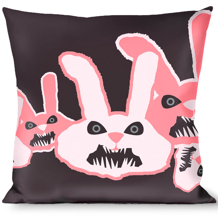 Buckle-Down Throw Pillow - Angry Bunnies Gray/Pinks Throw Pillows Buckle-Down   
