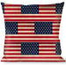 Buckle-Down Throw Pillow - American Flag Weathered Color Repeat Throw Pillows Buckle-Down   