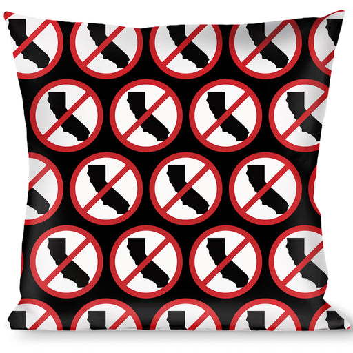 Buckle-Down Throw Pillow - Anti-California Logo Black/Red/White Throw Pillows Buckle-Down   