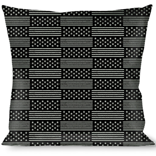 Buckle-Down Throw Pillow - Americana Stars & Stripes2 Weathered Black/Gray Throw Pillows Buckle-Down   
