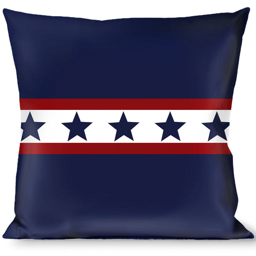 Buckle-Down Throw Pillow - Americana Stars & Stripes 6 Blue/White/Red Throw Pillows Buckle-Down   