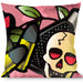 Buckle-Down Throw Pillow - Born to Raise Hell Pink Throw Pillows Buckle-Down   
