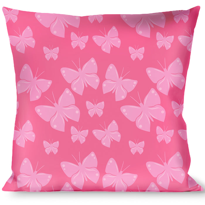 Buckle-Down Throw Pillow - Butterflies Pink Throw Pillows Buckle-Down   