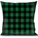 Buckle-Down Throw Pillow - Buffalo Plaid Black/Green Throw Pillows Buckle-Down   