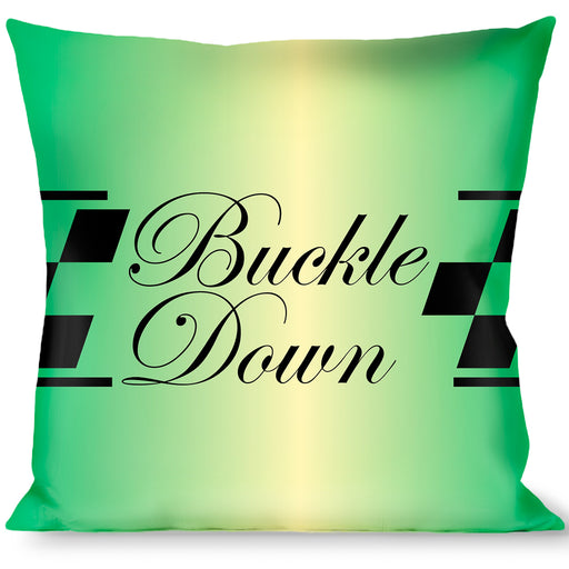 Buckle-Down Throw Pillow - Buckle-Down Cab Stripe Green/Yellow Fade Throw Pillows Buckle-Down   