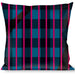Buckle-Down Throw Pillow - Buffalo Plaid Abstract White/Black/Turquoise Throw Pillows Buckle-Down   
