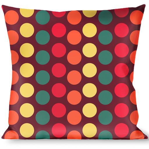 Buckle-Down Throw Pillow - Big Dots Purple/Multi Pastel Throw Pillows Buckle-Down   