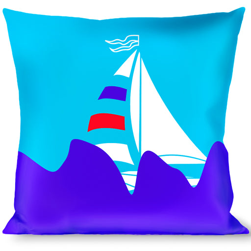 Buckle-Down Throw Pillow - Boats on the Water Throw Pillows Buckle-Down   