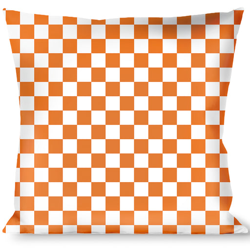Buckle-Down Throw Pillow - Checker White/TN Orange Throw Pillows Buckle-Down   