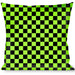 Buckle-Down Throw Pillow - Checker Black/Neon Green Throw Pillows Buckle-Down   