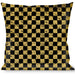 Buckle-Down Throw Pillow - Checker Weathered Black/Yellow Throw Pillows Buckle-Down   