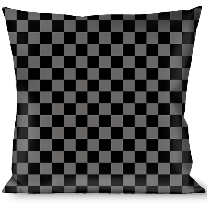 Buckle-Down Throw Pillow - Checker Black/Gray Throw Pillows Buckle-Down   