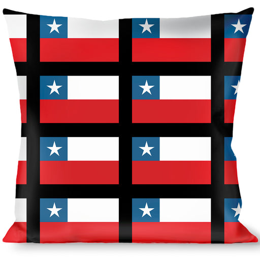 Buckle-Down Throw Pillow - Chile Flags Throw Pillows Buckle-Down   
