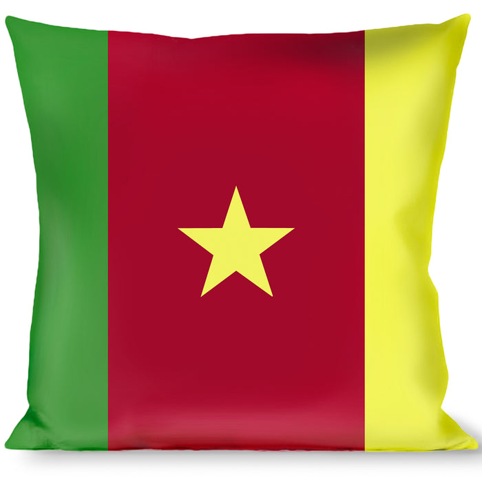 Buckle-Down Throw Pillow - Cameroon Flags Throw Pillows Buckle-Down   