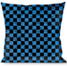 Buckle-Down Throw Pillow - Checker Weathered Black/Turquoise Throw Pillows Buckle-Down   