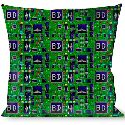 Buckle-Down Throw Pillow - Circuit Board Throw Pillows Buckle-Down   