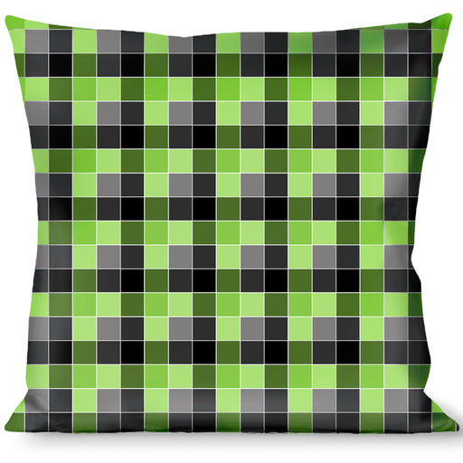 Buckle-Down Throw Pillow - Checker Mosaic Green Throw Pillows Buckle-Down   