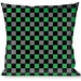 Buckle-Down Throw Pillow - Checker Black/Gray/1 Green Throw Pillows Buckle-Down   