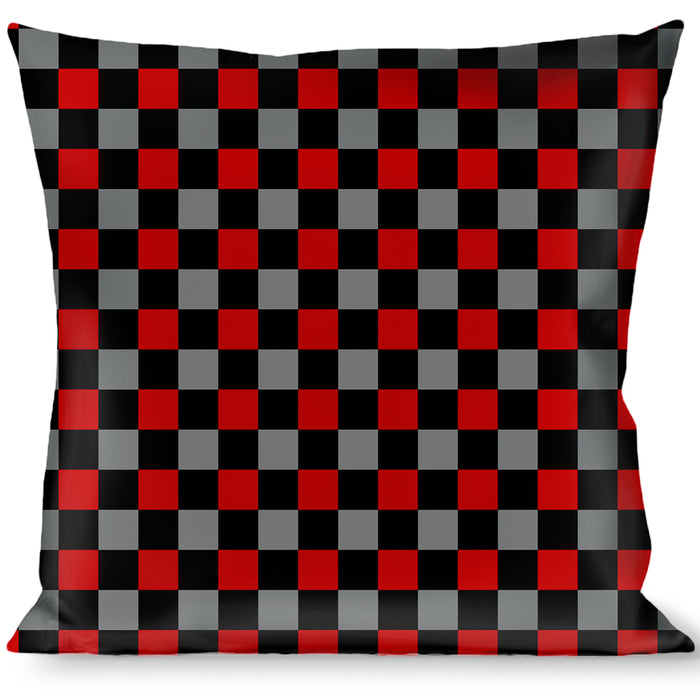 Buckle-Down Throw Pillow - Checker Black/Gray/1 Red Throw Pillows Buckle-Down   