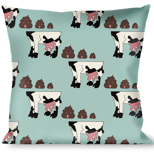 Buckle-Down Throw Pillow - Cow Poops Color Throw Pillows Buckle-Down   