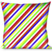 Buckle-Down Throw Pillow - Diagonal Stripes White/Multi Neon Throw Pillows Buckle-Down   
