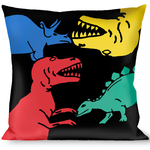 Buckle-Down Throw Pillow - Dinosaurs Black/Multi Color Throw Pillows Buckle-Down   