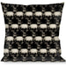 Buckle-Down Throw Pillow - Digital Skulls Black/Grays Throw Pillows Buckle-Down   