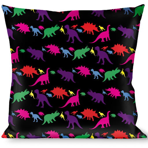 Buckle-Down Throw Pillow - Dinosaur Silhouette Black/Multi Color Throw Pillows Buckle-Down   