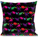Buckle-Down Throw Pillow - Dinosaur Silhouette Black/Multi Color Throw Pillows Buckle-Down   