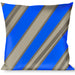 Buckle-Down Throw Pillow - Diagonal Stripes Scribble Gray/Blue Throw Pillows Buckle-Down   