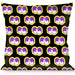 Buckle-Down Throw Pillow - Dopey Eyes Black/Yellow/Purple Throw Pillows Buckle-Down   
