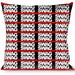 Buckle-Down Throw Pillow - Double SWAG Black/White/Red Stripe Throw Pillows Buckle-Down   
