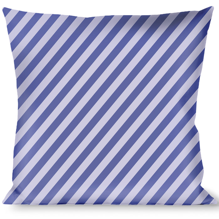 Buckle-Down Throw Pillow - Diagonal Stripes Pastel Blues Throw Pillows Buckle-Down   