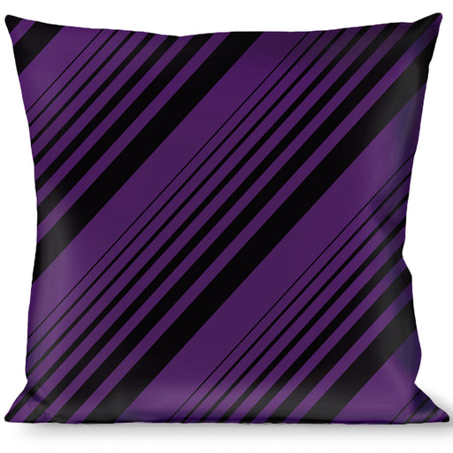 Buckle-Down Throw Pillow - Diagonal Stripes Purples Throw Pillows Buckle-Down   