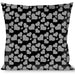 Buckle-Down Throw Pillow - Eighties Hearts Black/White Throw Pillows Buckle-Down   