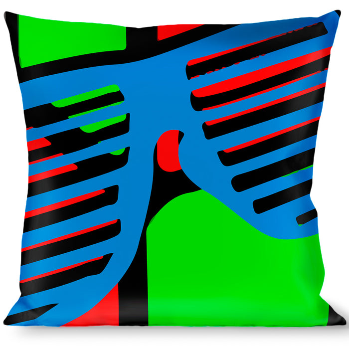 Buckle-Down Throw Pillow - Eighties Shades Rubiks Black/Neon Throw Pillows Buckle-Down   