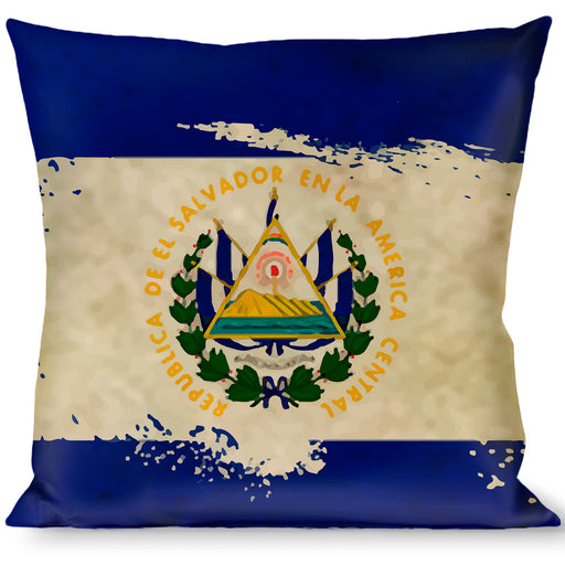 Buckle-Down Throw Pillow - El Salvador Flag Distressed Painting Throw Pillows Buckle-Down   